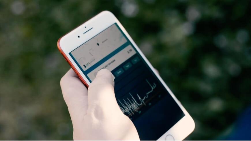 The WATR app being used on a smartphone