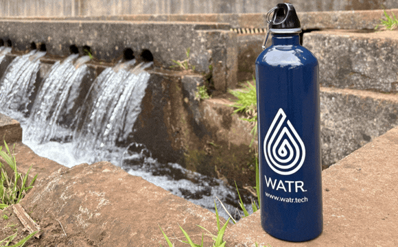 WATR stainless steel bottle