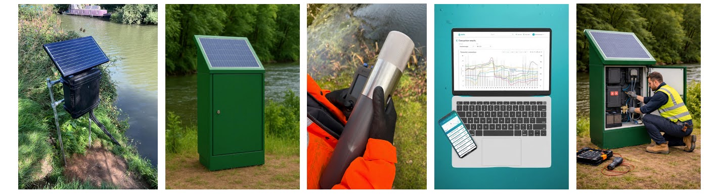 WATR technician installing WATR Pro unit in a river