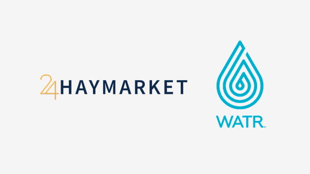 Anglian Water and WATR company logos on a grey background