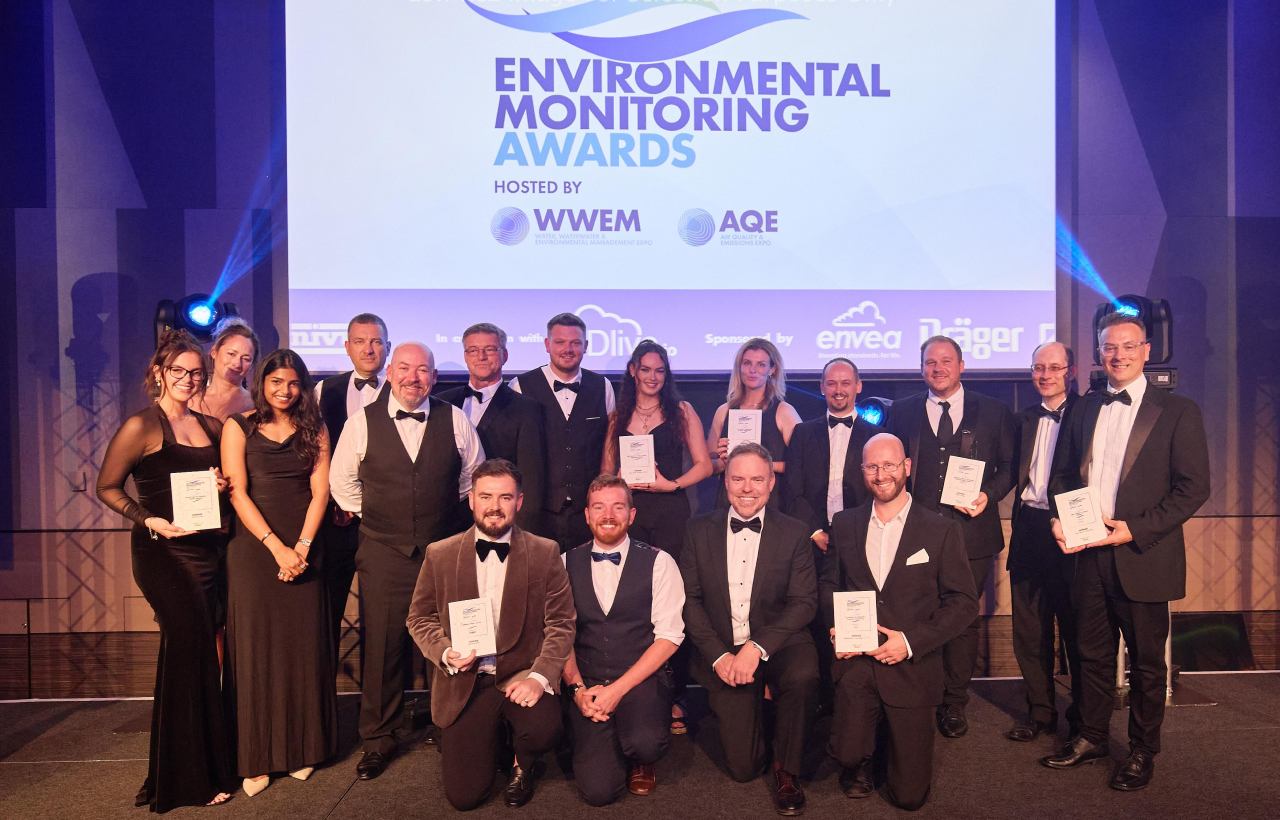 Group photo of award winners at the Environmental Monitoring Awards 2025