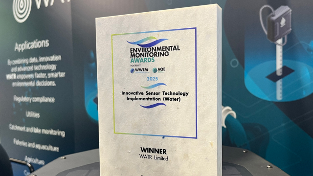 WATR award winner announcement for Environmental Monitoring Awards 2025