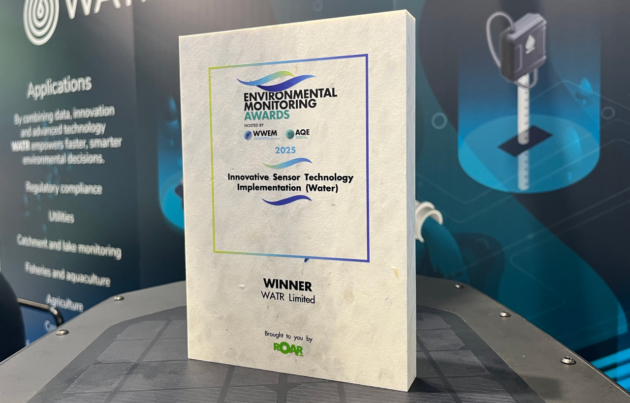 WATR award winner announcement for Environmental Monitoring Awards 2025