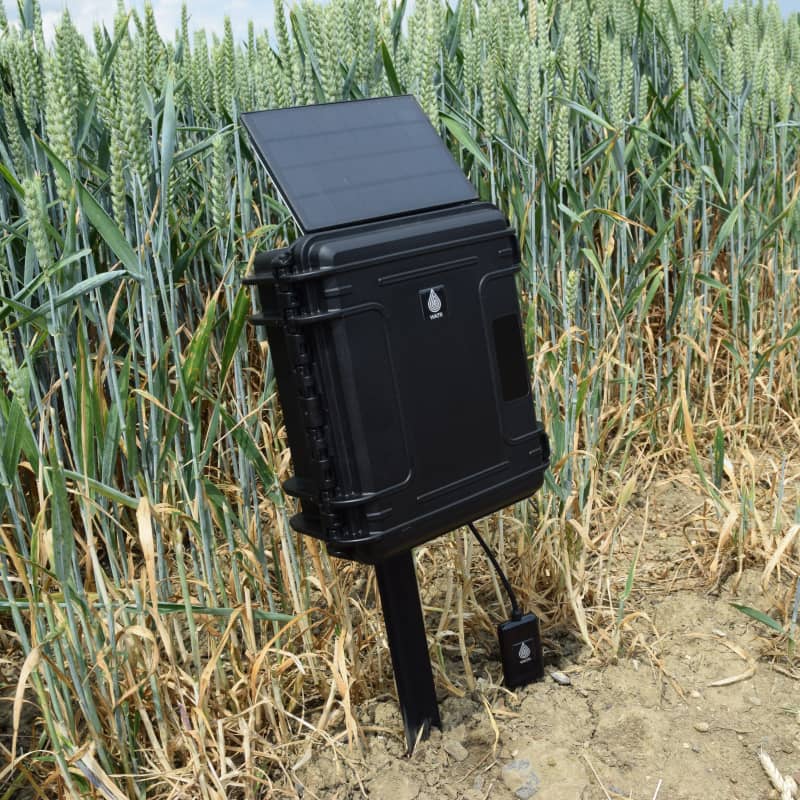 Close-up photo of the Beacon of Hope lighthouse with embedded contactless donation sensor